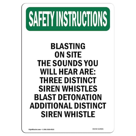 OSHA SAFETY INSTRUCTIONS, 10 Height, 14 Width, Rigid Plastic